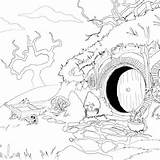 Hobbit sketch template