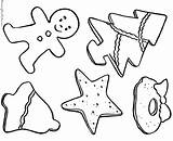 Coloring Cookies Christmas Pages sketch template