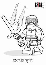 Lego Coloring Ren Kylo Wars Star Pages Sheets sketch template
