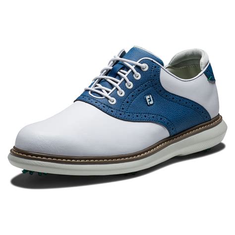 footjoy traditions mens golf shoes white blue odwyers golf store