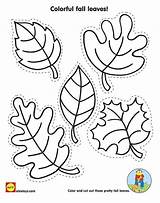 Fall Leaves Printable Coloring Pages Templates Leaf Cut Kids Welcome Color Autumn Printables Template Crafts Shapes Print Kindergarten Activities Falling sketch template