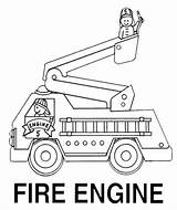 Coloring Fire Truck Pages Engine Print Coloring4free sketch template