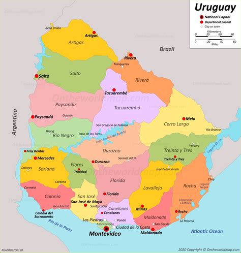uruguay map maps of uruguay