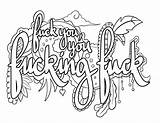 Coloring Swear Pages Word Printable Fuck Adult Words Book Fucking Cuss Color Curse Sheets Print Colouring Adults Clipart Sweary Books sketch template