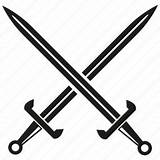 Swords Crossed Weapon Iconfinder sketch template