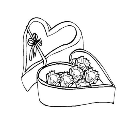 chocolate valentines day coloring page  kids valentines day