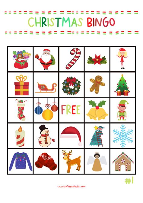 festive  printable christmas bingo cards