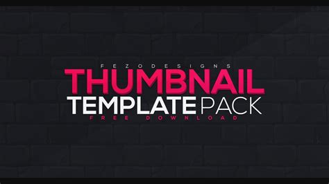 thumbnail template pack  templates   youtube