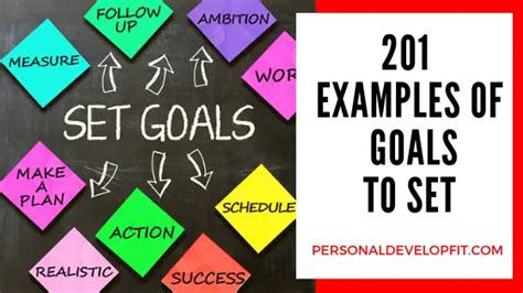 examples  goals  set list