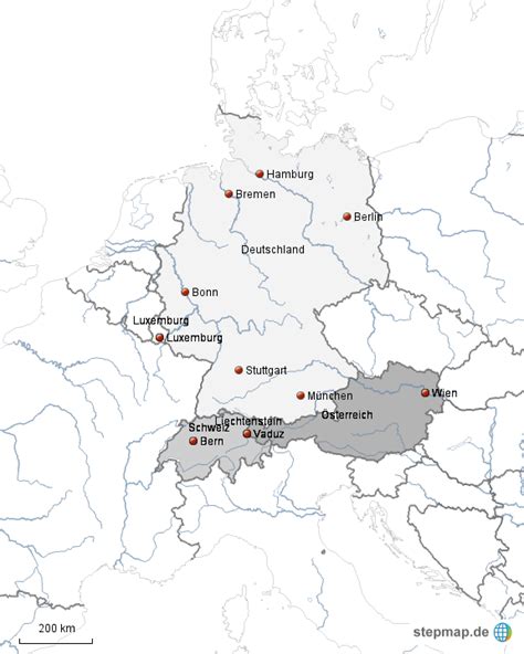 stepmap deutschprachige laender landkarte fuer deutschland