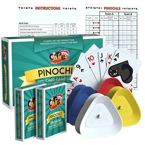 buy pinochle playing cards gift set  double deck  pinochle cards