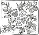 Zentangle Coloring4free sketch template