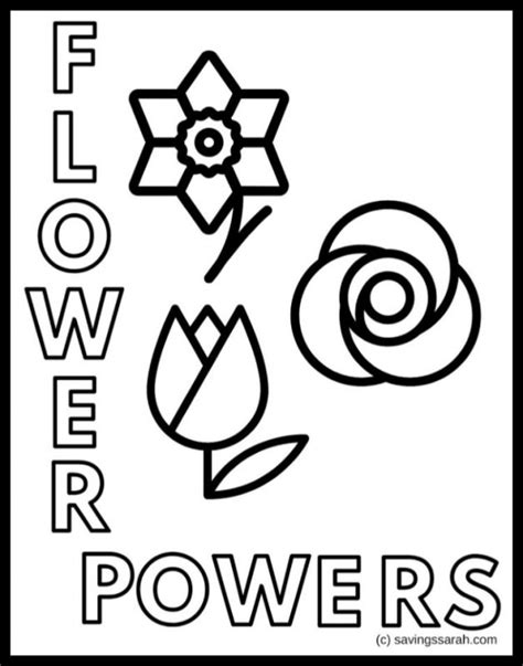 spring flowers coloring pages printables earning  saving  sarah