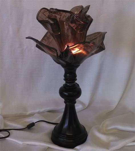 custom  double shade table lamp  fused glassworks  shawn custommadecom