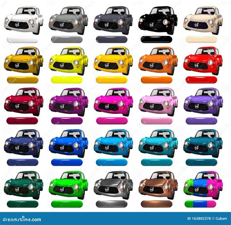 catalog   colors  cars isolated   background stock