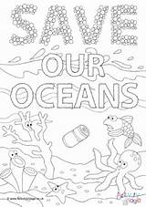 Colouring Oceans Save Earth Pages Poster Ocean Coloring Kids Activity Planet Animals Activityvillage Activities Happy Village Explore sketch template