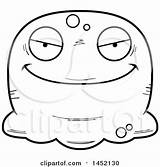 Blob Cartoon Lineart Mascot Character Illustration Clipart Cory Thoman Vector Surprised Royalty Graphic Evil Pudgy Sad Outlined Coloring sketch template