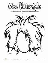 Hair Coloring Pages Curly Crazy Template Color Drawing Printable Education Hairstyles Getdrawings Getcolorings Adult Kaynak sketch template