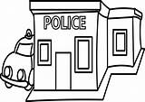Police Station Coloring Clipart Building Library Drawing Pages Printable Drawings Clipartmag sketch template