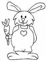 Rabbit Coloring Pages Bunny Carrot Color Kids Print Easter Printable Simple Getcolorings Ausmalbilder Children Popular Library Clipart sketch template