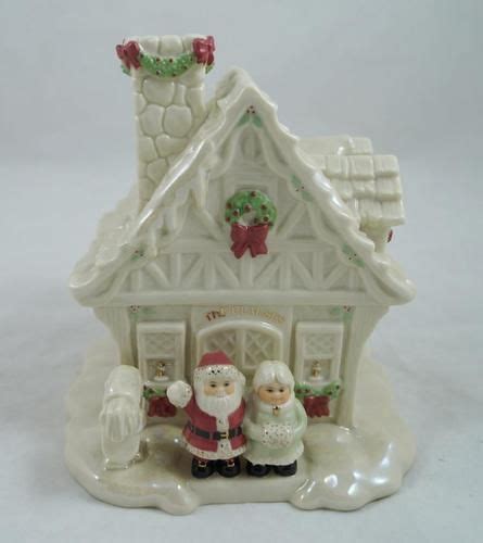 Lenox Greetings From The North Pole Music Box Santa Claus Nib Coa