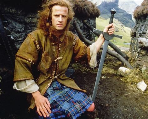 Christopher Lambert Highlander 8x10 Photo Scottish Kilt And Sword