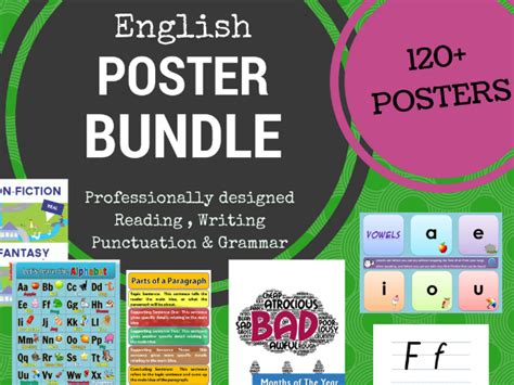 english posters big bundle teaching resources