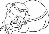 Dumbo Coloring Pages Jumbo Disney Elephant Baby Mom Hug Cartoon Drawing His Sheets Mommy Drawings Kids Clipart Embroidery Cat Colouring sketch template