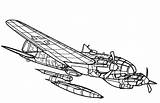 Bomber Avion Heinkel Militaires Kolorowanki Bombowiec Bombardiere Kolorowanka Ausmalbild Bombardier Militari Flugzeuge Avions Aerei 111h Druku Puszcza Rakiety Elicotteri Helikopter sketch template