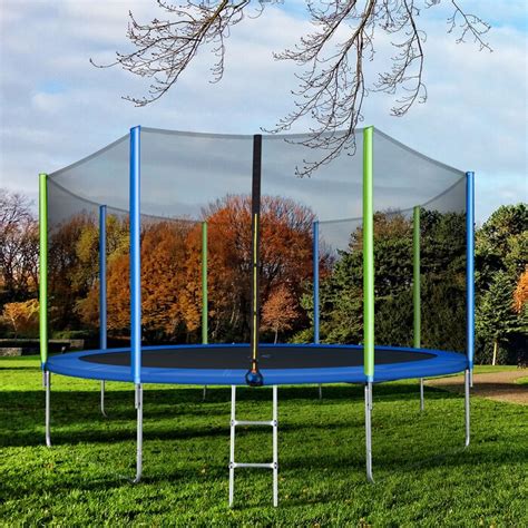 simplie fun blue  green ft diameter indoor outdoor fitness trampoline  kids  adults