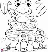 Frog Coloring Pages Printable Cute Spring Cartoon Bubakids Toad Color Printables Time Kids Colouring Preschool Frogs Sheets Number Google Getcolorings sketch template