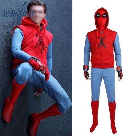 sensfun spider man cosplay costume adult for halloween party costumes