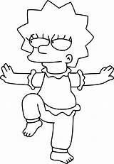 Lisa Simpson Pages Para Colorear Simpsons Los Coloring Bart Template Un Pie Pijamas Con Karate Kid Christmas La Hacia sketch template