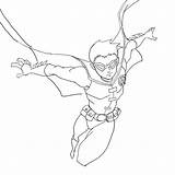 Robin Coloring Pages Superhero Getcolorings sketch template