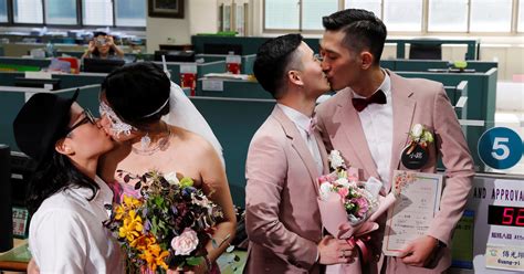 after a long fight taiwan s same sex couples celebrate new marriages the new york times