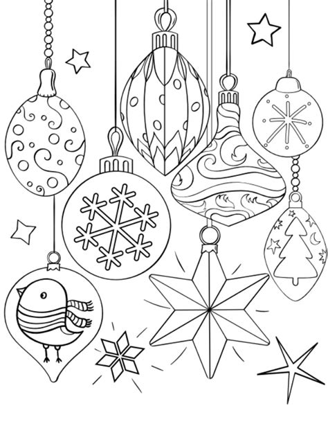 printable christmas ornaments coloring pages printable word searches