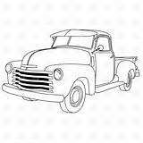 Truck Old Pickup Coloring Pages Trucks Clip Drawings Choose Board Farm Vintage Car sketch template