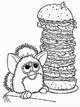 Hamburger Furby Printable sketch template