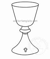 Chalice Communion First Coloring Printable sketch template
