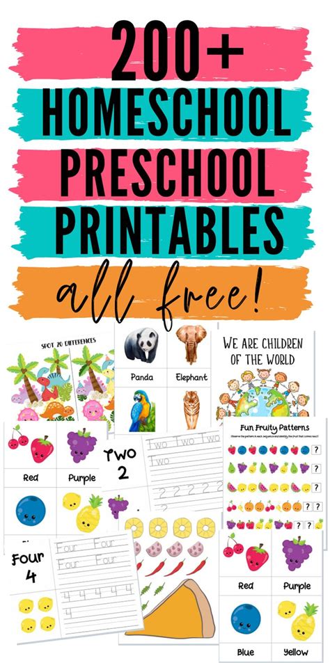 homeschool printables  preschoolers homeschool preschool