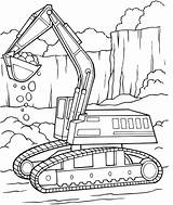 Coloring Pages Excavator Boys Truck sketch template