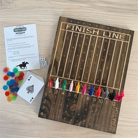 horse race board game dice  card game multiple player etsy