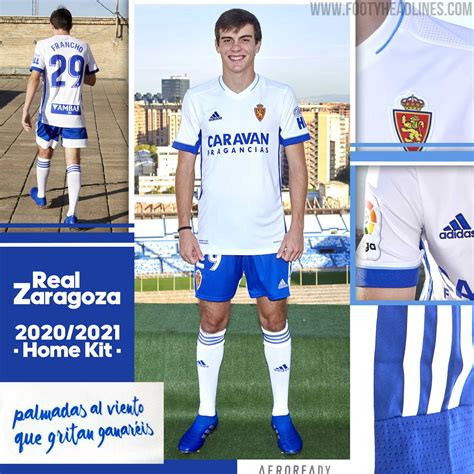 adidas real zaragoza   home  kits released footy headlines