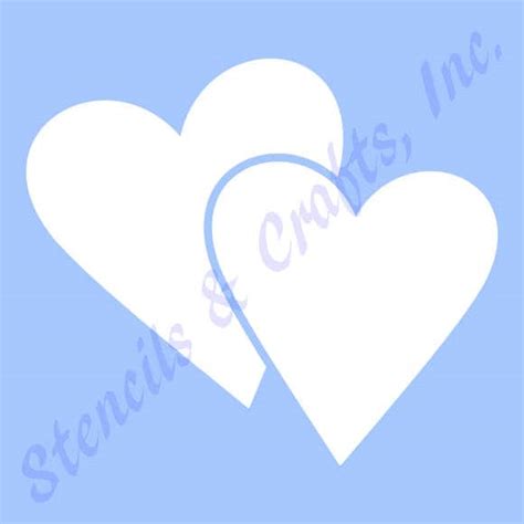 double heart stencil primitive stencil heart template valentines