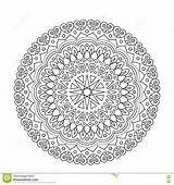 Mandala Coloring Circle Adults Vector Pattern Ornamental Lace Book Round Ornament Preview sketch template