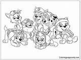 Paw Patrol Pages Characters Coloring Color Print Coloringpagesonly sketch template