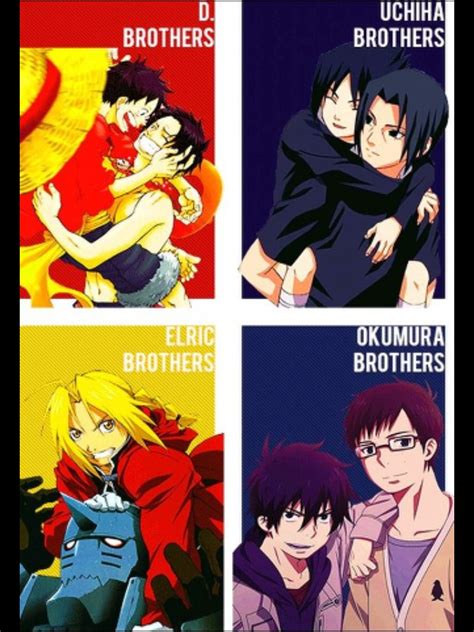 bros from animes one piece naruto fullmetal alchemist and blue