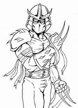 Shredder Turtles Mutant Tmnt sketch template