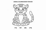 Tiger Coloring Book Kids sketch template