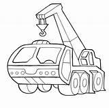 Vehicles Crane sketch template